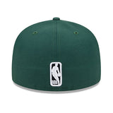New Era Conference Patch 59Fifty Milwaukee Bucks Fitted Hat in Green - Back View
