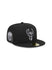 New Era Tonal Conference Patch 59FIfty Milwaukee Bucks Fitted Hat in Black - Angled Right Side View