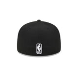 New Era Tonal Conference Patch 59FIfty Milwaukee Bucks Fitted Hat in Black - Back View