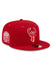 New Era Tonal Conference Patch 59Fifty Milwaukee Bucks Fitted Hat in Red - Angled Right Side View