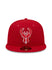 New Era Tonal Conference Patch 59Fifty Milwaukee Bucks Fitted Hat in Red - Front View