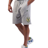 Starter Sweat Spike Global Grey Milwaukee Bucks Shorts-front