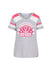 Youth New Era Heart Pink Milwaukee Bucks V-Neck T-Shirt - Front View