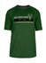 New Era Raglan Spine Active Milwaukee Bucks T-Shirt in Green - Front View