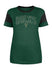 Women's New Era Team Over Logo Milwaukee Bucks T-Shirt in Green - Front View