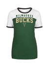 Women's New Era 2Tone Active Milwaukee Bucks T-Shirt