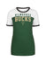 Women's New Era 2Tone Active Milwaukee Bucks T-Shirt in Green and White - Front View