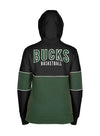 Women's New Era Primary Secondary Milwaukee Bucks Full Zip Hooded Sweatshirt