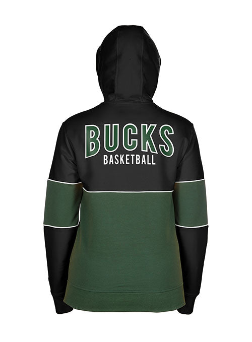 Women's New Era Primary Secondary Milwaukee Bucks Full Zip Hooded Sweatshirt
