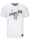 Bucks In Six Cream City Icon Half Milwaukee Bucks T-Shirt
