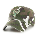 '47 Brand Clean Up Barrack Milwaukee Bucks Adjustable Hat- front 