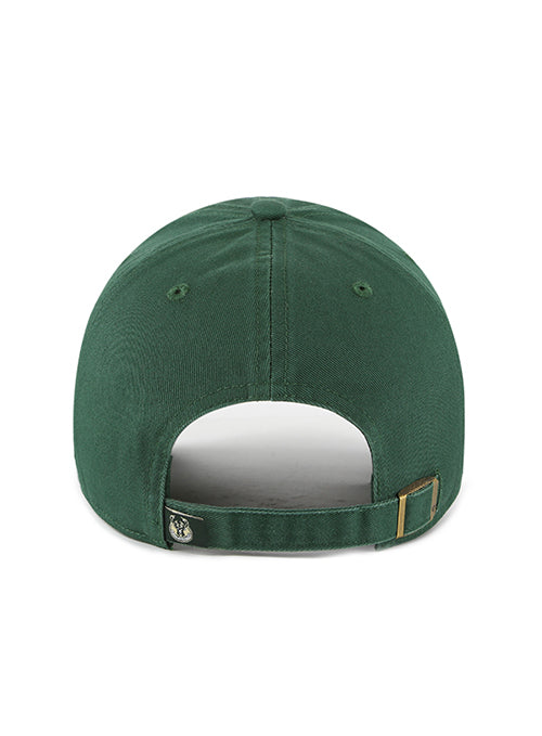 '47 Brand Clean Up Wordmark Green Milwaukee Bucks Adjustable Hat- back 