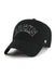 '47 Brand Clean Up Wordmark Black Milwaukee Bucks Adjustable Hat- angled left 