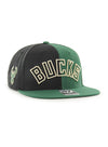 '47 Brand Captain Fracture Milwaukee Bucks Snapback Hat- angled right 