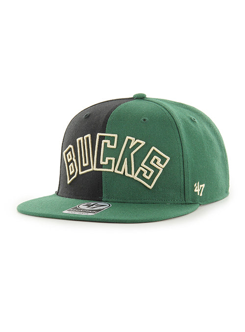 '47 Brand Captain Fracture Milwaukee Bucks Snapback Hat- angled left 