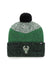 '47 Brand Cuff Pom Dark Freeze Milwaukee Bucks Knit Hat- front 