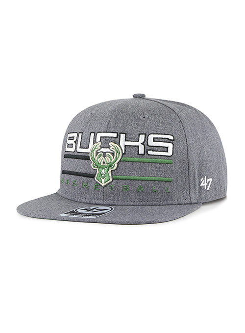 '47 Brand Captain Split Squad Milwaukee Bucks Snapback Hat- angled left 