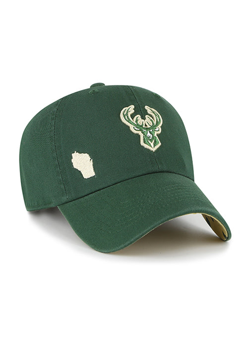 Women's '47 Brand Clean Up Confetti Milwaukee Bucks Adjustable Hat- angled right 