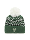 Women's '47 Brand Cuff Pom Elsa Milwaukee Bucks Knit Hat- front 