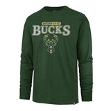 '47 Brand Franklin Linear Milwaukee Bucks Long Sleeve T-Shirt- front 