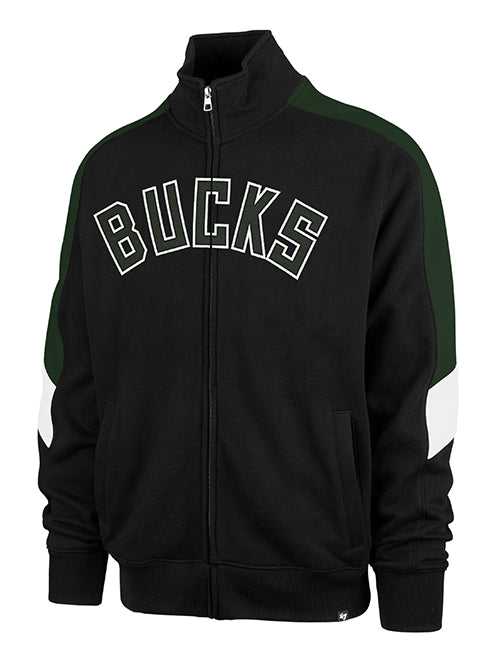 '47 Brand Shoot Out Word Milwaukee Bucks Track Jacket-front 