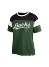 Women's '47 Brand Frankie Breezy Time Off Milwaukee Bucks T-Shirt- front 