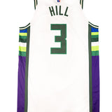 Im Spiel getragenes Nike 2021-22 City Edition George Hill Milwaukee Bucks Authentic Trikot