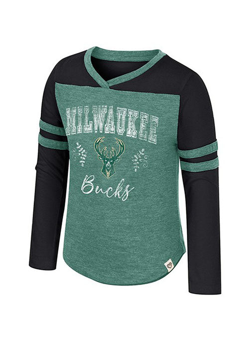 Toddler Girls Drummer Milwaukee Bucks V-Neck Long Sleeve T-Shirt