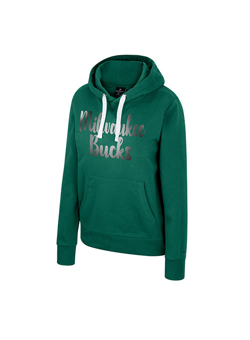 Women's I'm Gliding Green Milwaukee Bucks Sweatshirt-front 