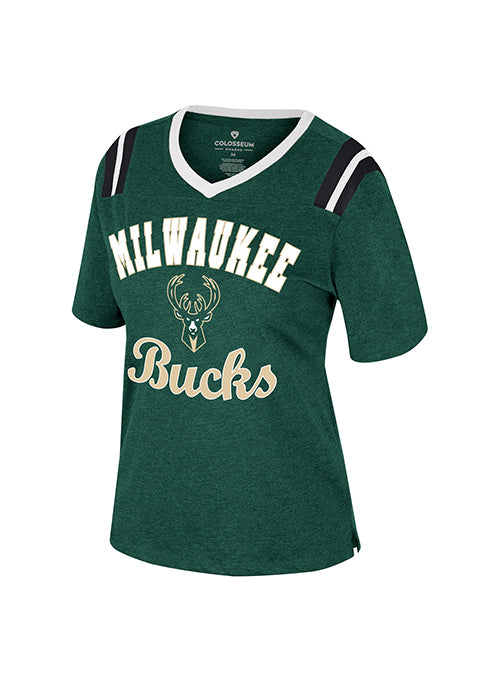 Women's Garden State Green Milwaukee Bucks T-Shirt- front 