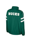 Women's Make a Statement Green Milwaukee Bucks 1/2 Zip Jacket- Back 