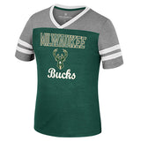 Youth Girls Summer Milwaukee Bucks T-Shirt-front 