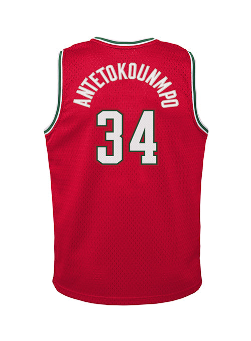 Youth Mitchell & Ness HWC '14 Giannis Antetokounmpo Milwaukee Bucks Swingman jersey-back