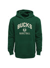 Youth Outerstuff Play By Play Milwaukee Bucks Hooded Sweatshirt & Pants Set - Front Sweatshirt View in Green