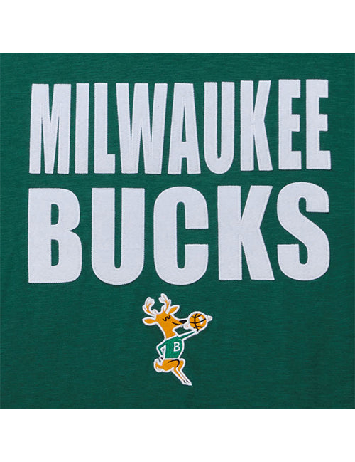 Big & Tall Mitchell & Ness HWC '68 Legendary Slub green Milwaukee Bucks T-Shirt-chest 