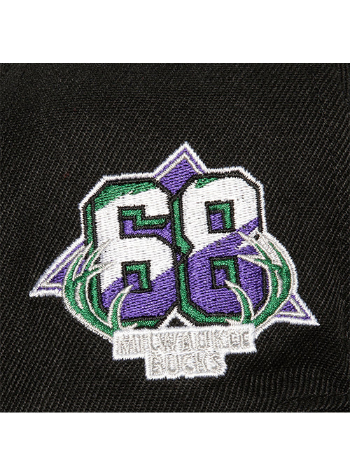 Mitchell & Ness HWC '93 Side Jam Milwaukee Bucks Snapback Hat- side patch 