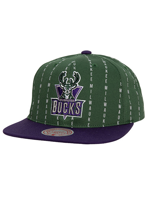 Mitchell & Ness HWC '93 City Pinstripe Milwaukee Bucks Snapback Hat
