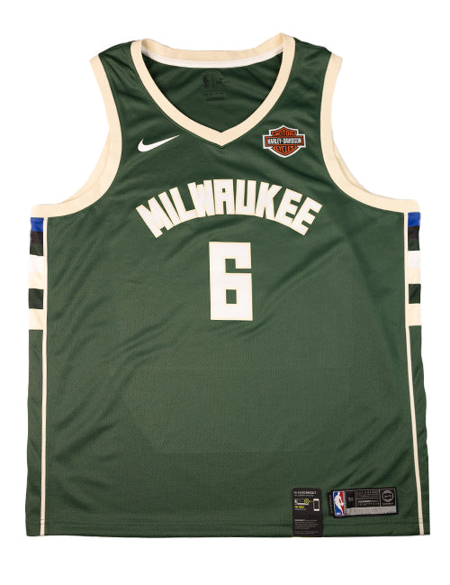 Signed Nike Icon Edition Eric Bledsoe Milwaukee Bucks Swingman Jersey-front