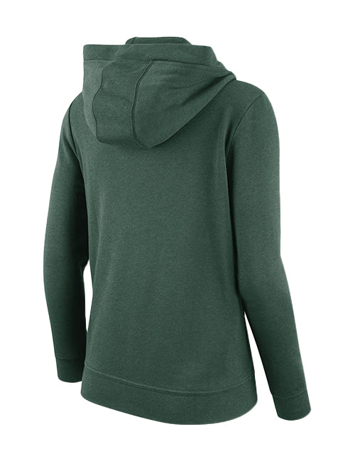 Women's Club Icon Green Milwaukee Bucks Hooded Sweatshirt-back