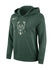 Women's Club Icon Green Milwaukee Bucks Hooded Sweatshirt-front