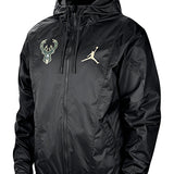 Jordan Courtside Statement Light Milwaukee Bucks full Zip Jacket-front