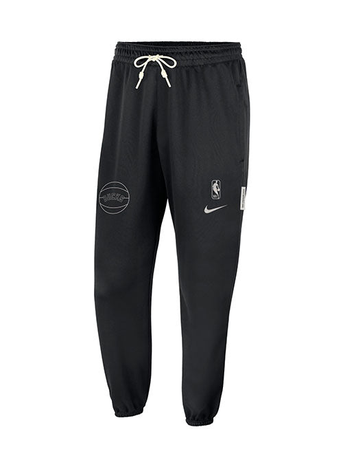 Nike Standard Issue Black Milwaukee Bucks Fleece Jogger Pants - Front View