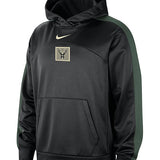 Nike Therma-FIT Courtside Starting 5 Black Milwaukee Bucks Hooded Sweatshirt - Front View