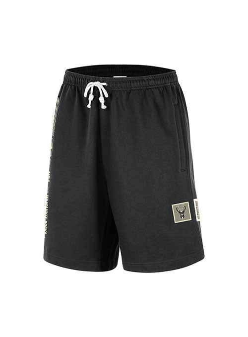 Nike Courtside Standard Issue Black Milwaukee Bucks Shorts - Front View