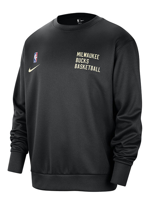Nike On-Court 23 Spotlight Black Milwaukee Bucks Crewneck Sweatshirt ...
