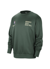 Nike On-Court Spotlight Green Milwaukee Bucks Crewneck Sweatshirt- front