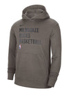 Nike DF OC Spotlight Gray Milwaukee Bucks Hooded Sweatshirt - Front View