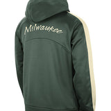 Nike Therma-FIT Courtside Starting 5 Green Milwaukee Bucks Hooded Sweatshirt in Green - Back View