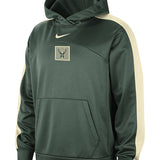 Nike Therma-FIT Courtside Starting 5 Green Milwaukee Bucks Hooded Sweatshirt in Green - Front View