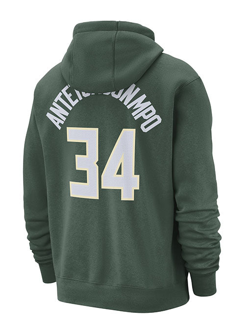 Nike Icon NN Giannis Antetokounmpo Milwaukee Bucks Hooded Sweatshirt in Green - Back View